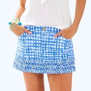 Lilly Pulitzer Gingham Skort EUC